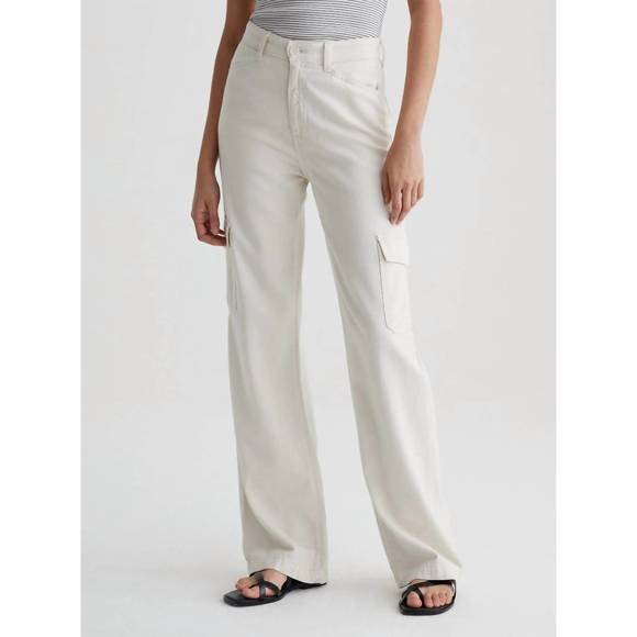 NEW AG JEANS gatina wide leg cargo jeans in opal stone
